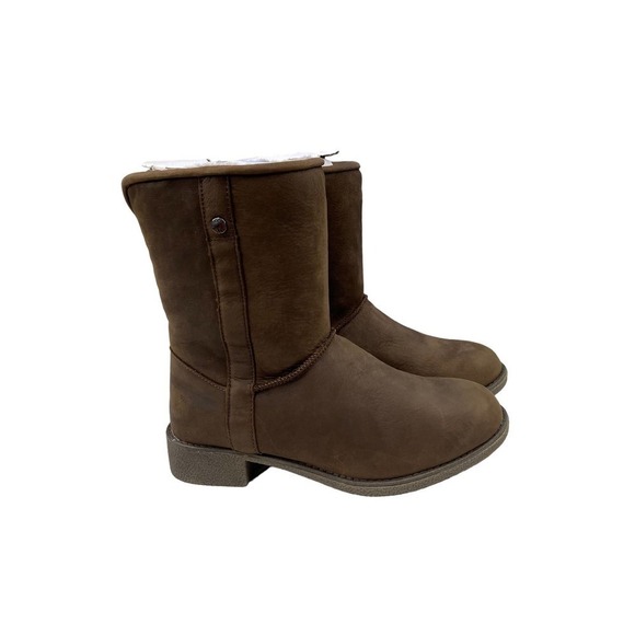 NWB ABEO Dark Brown Burlington Suede Leather Slip on Winter Insolated Boot-6 - Picture 1 of 7